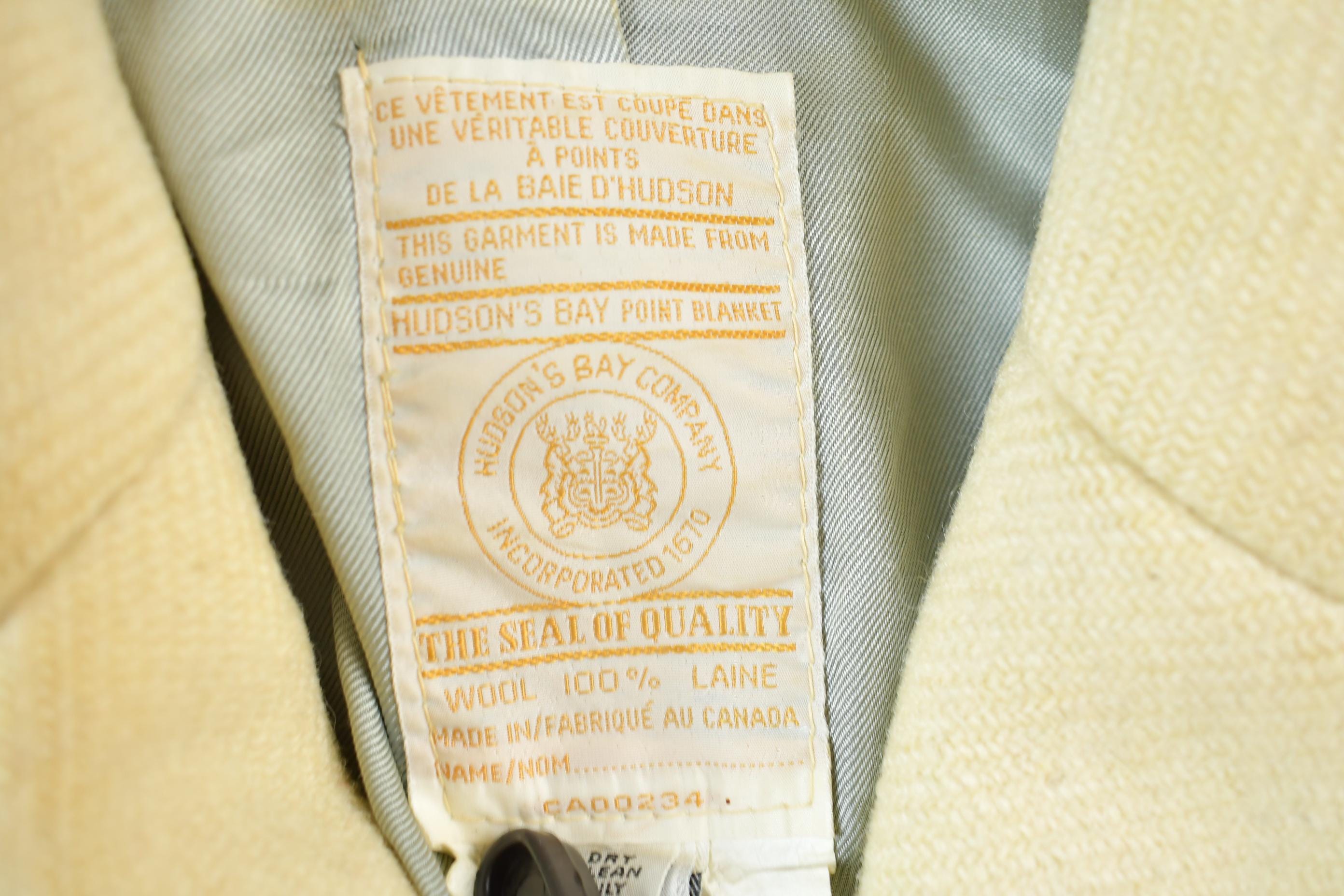 Vintage 1970s Hudson's Bay Point Blanket Striped 100% Wool Jacket