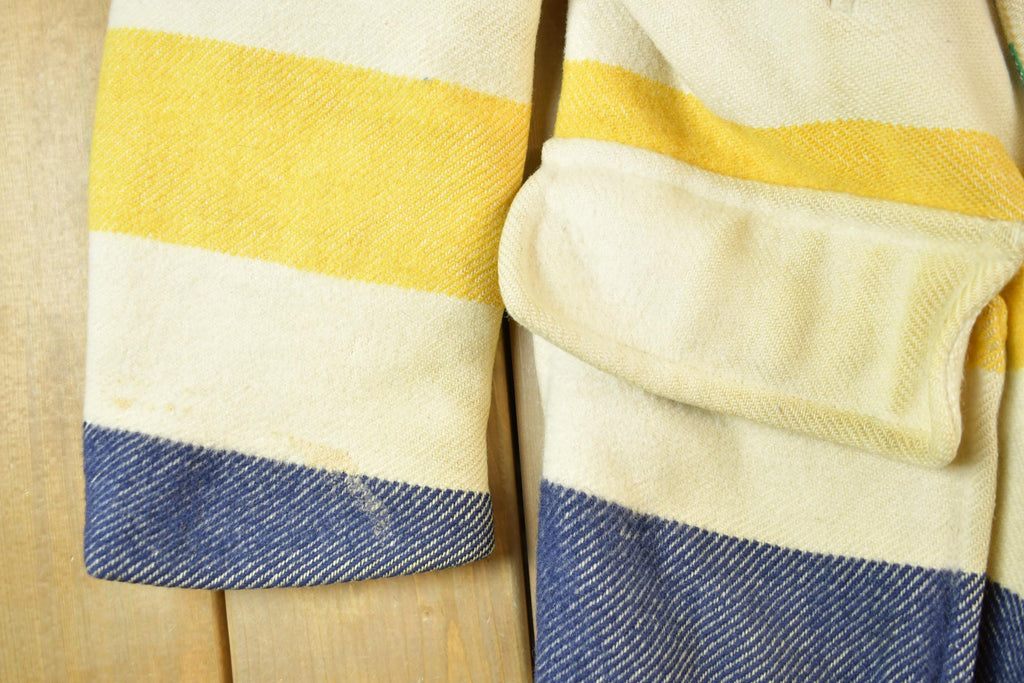 Vintage 1970s Hudson's Bay Point Blanket Striped 100% Wool Jacket