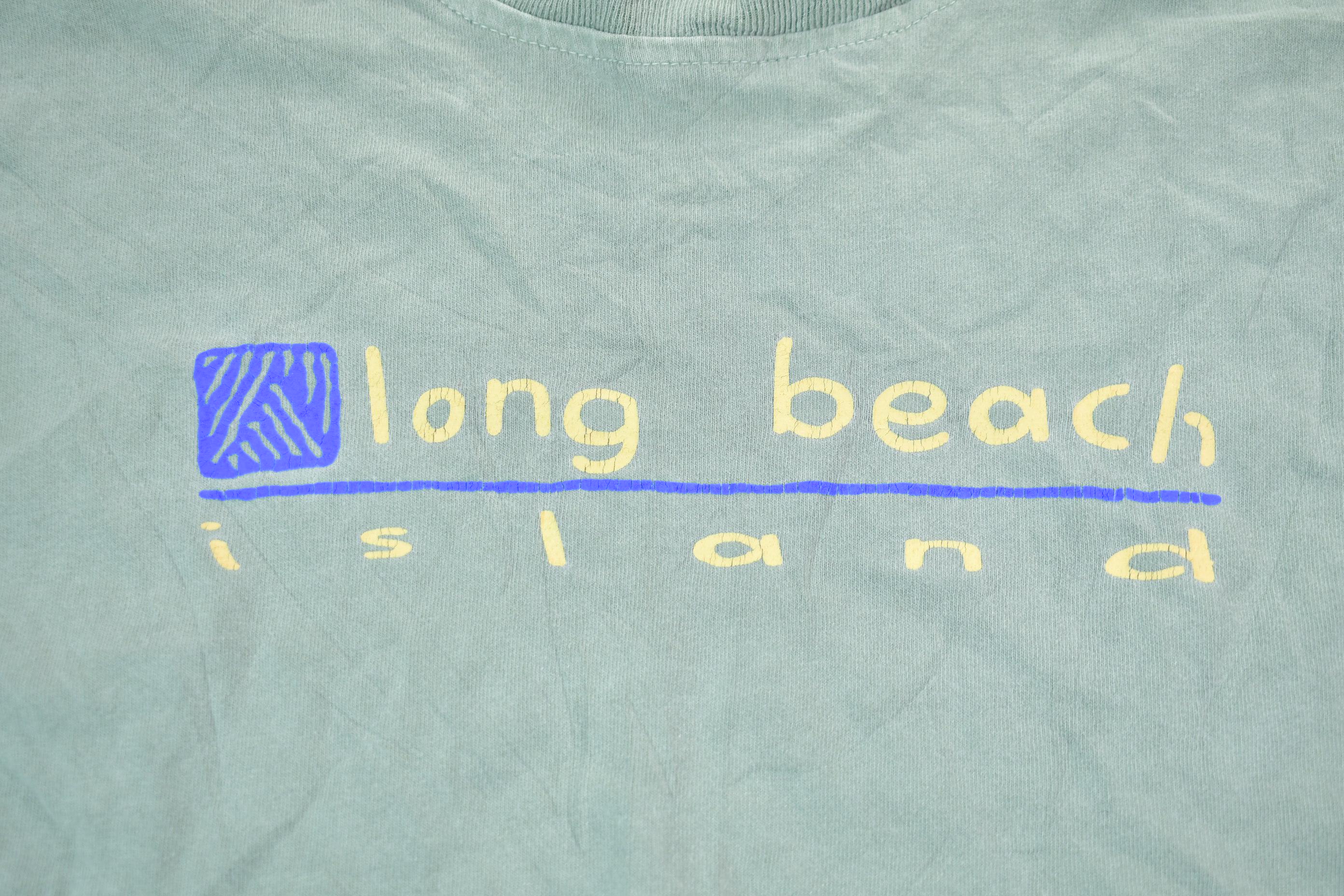 Vintage 1990s Long Island Beach Souvenir Travel Crewneck Sweatshirt