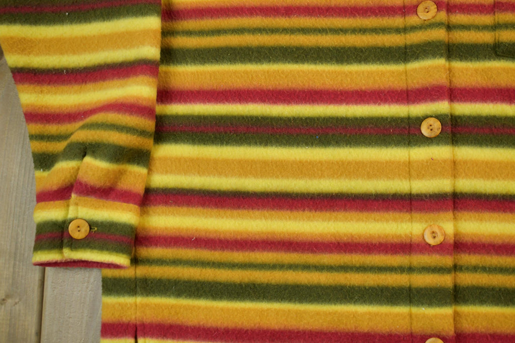 Vintage 1990s NY Jeans Multi Colour Striped Overshirt