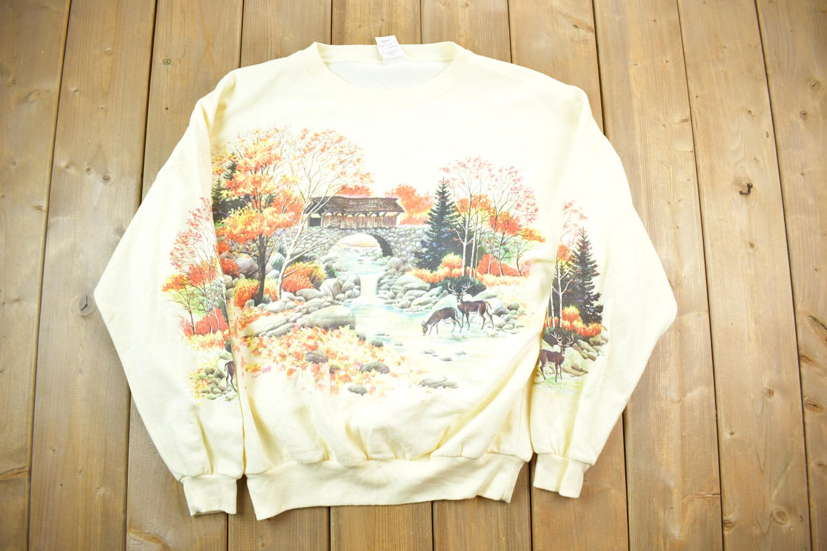 Vintage 1990s Lifestyles All Over Print Crewneck Sweater