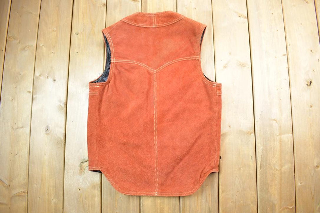 Vintage 1960s Suede Leather Womens Vest