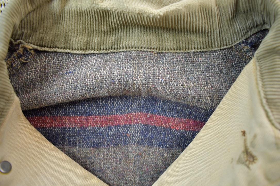 Vintage 1970s Carhartt Blanket Lined Chore Coat Heavily Distressed