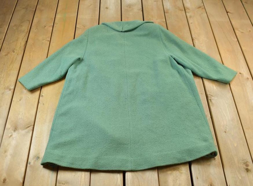 Vintage 1960s Fredleys Mint Green Wool Button Up Jacket