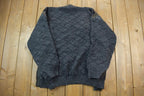 Vintage 1990s 15 Button 100% Wool Knit Sweater