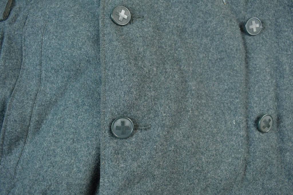 Vintage 1950s Swiss Military Wool Overcoat