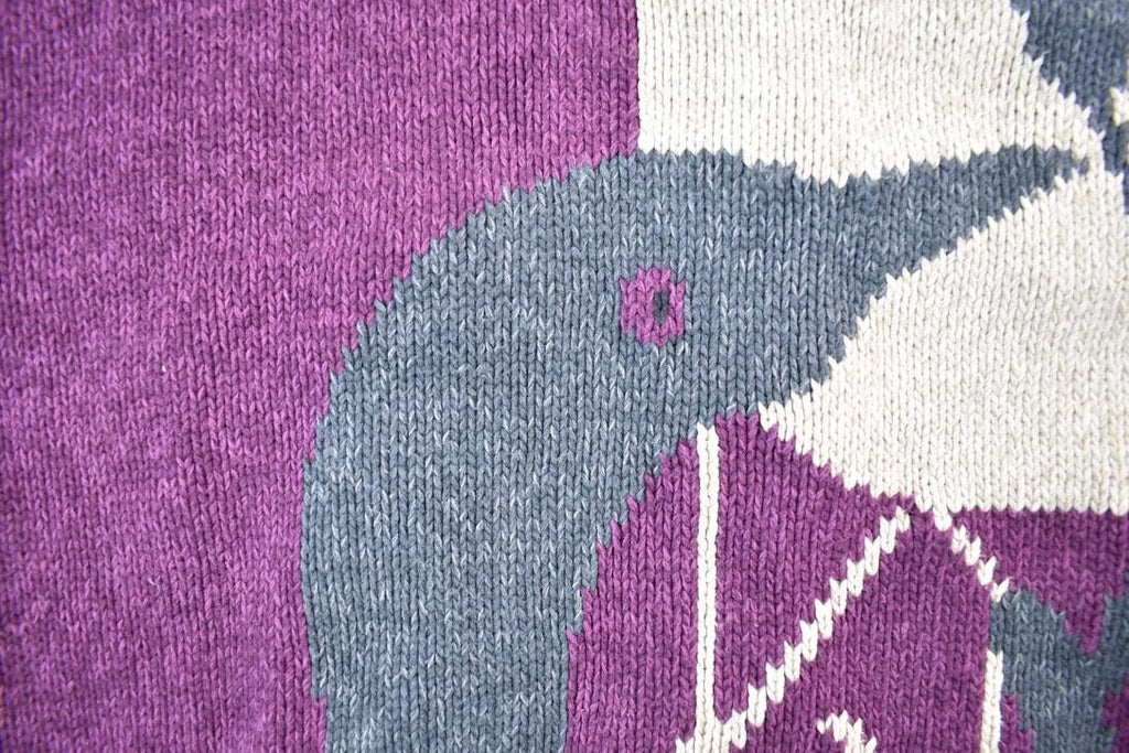 Vintage 1990s Loon Moon Logo Knit Full Button Down Sweater