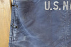 Vintage 1940s USN Deck Bib Overalls WWII Blue