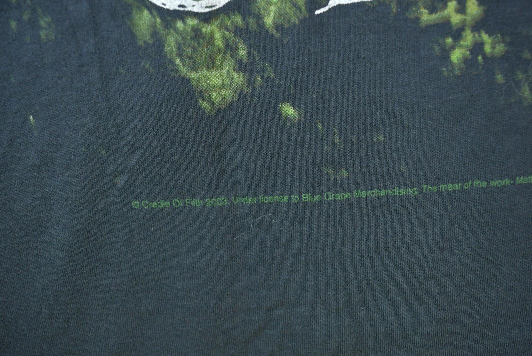 Vintage 2003 Cradle Of Filth Rock Band Tee