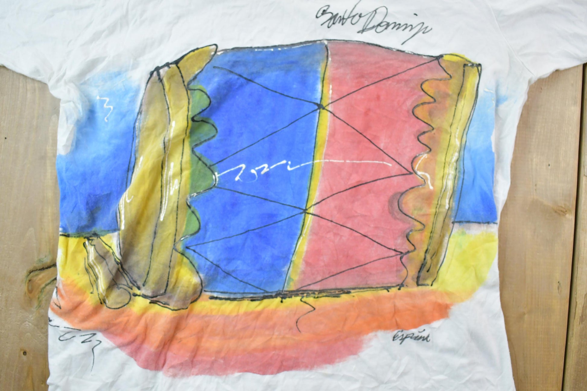 Vintage 1980s Caiman Graphic Drum T-Shirt