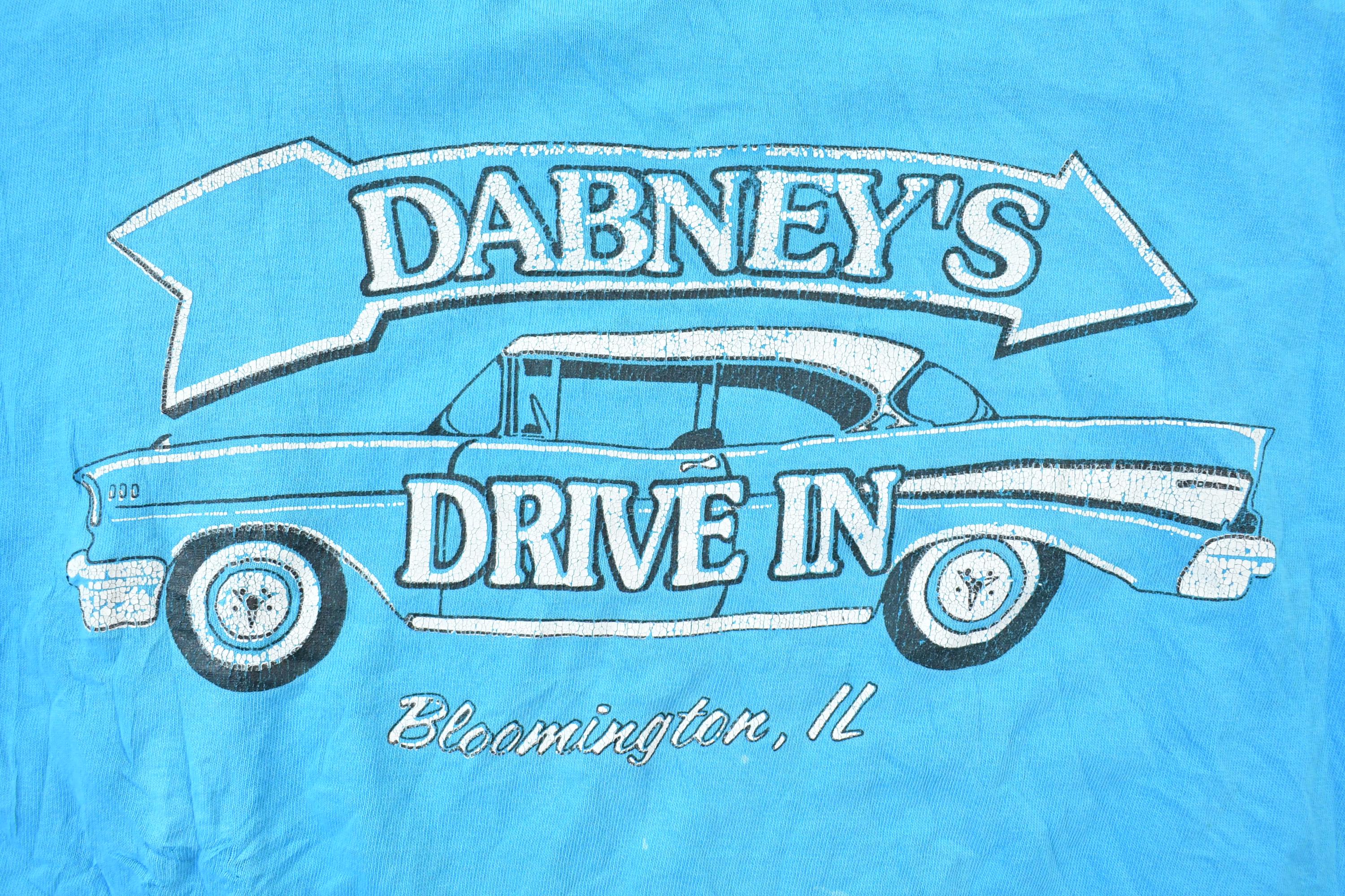 Vintage 1990s Dabneys Diner Car Logo Souvenir T-Shirt