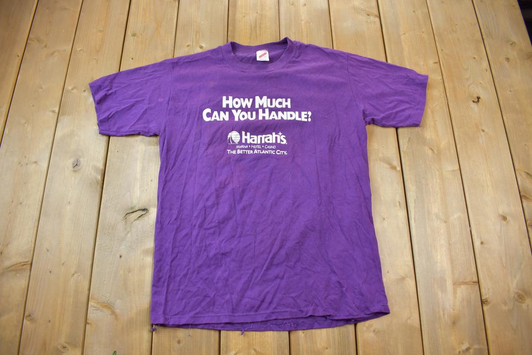 Vintage 1980s Harrah's Hotel & Casino Souvenir Travel T-Shirt