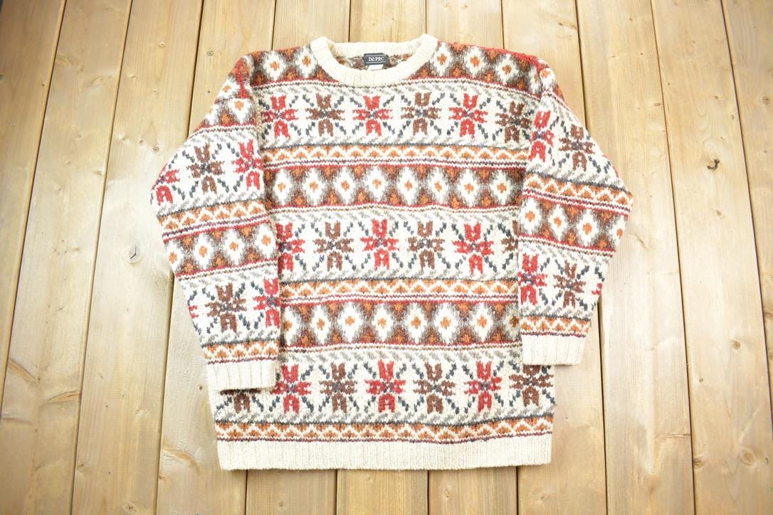 Vintage 1990s 100% Wool Knit Sweater