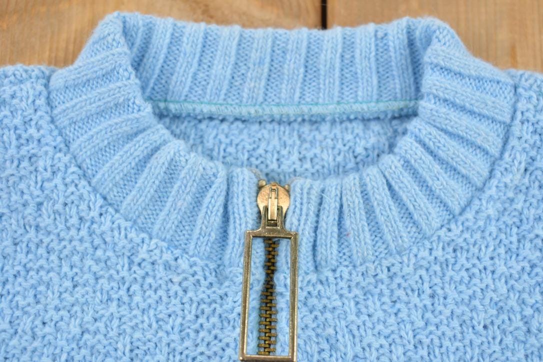 Vintage 1960s Knit Half Zip Shirt