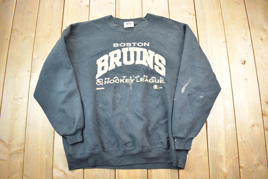 Vintage 1990s Boston Bruins Russel Athletic NHL Hockey Crewneck Sweatshirt