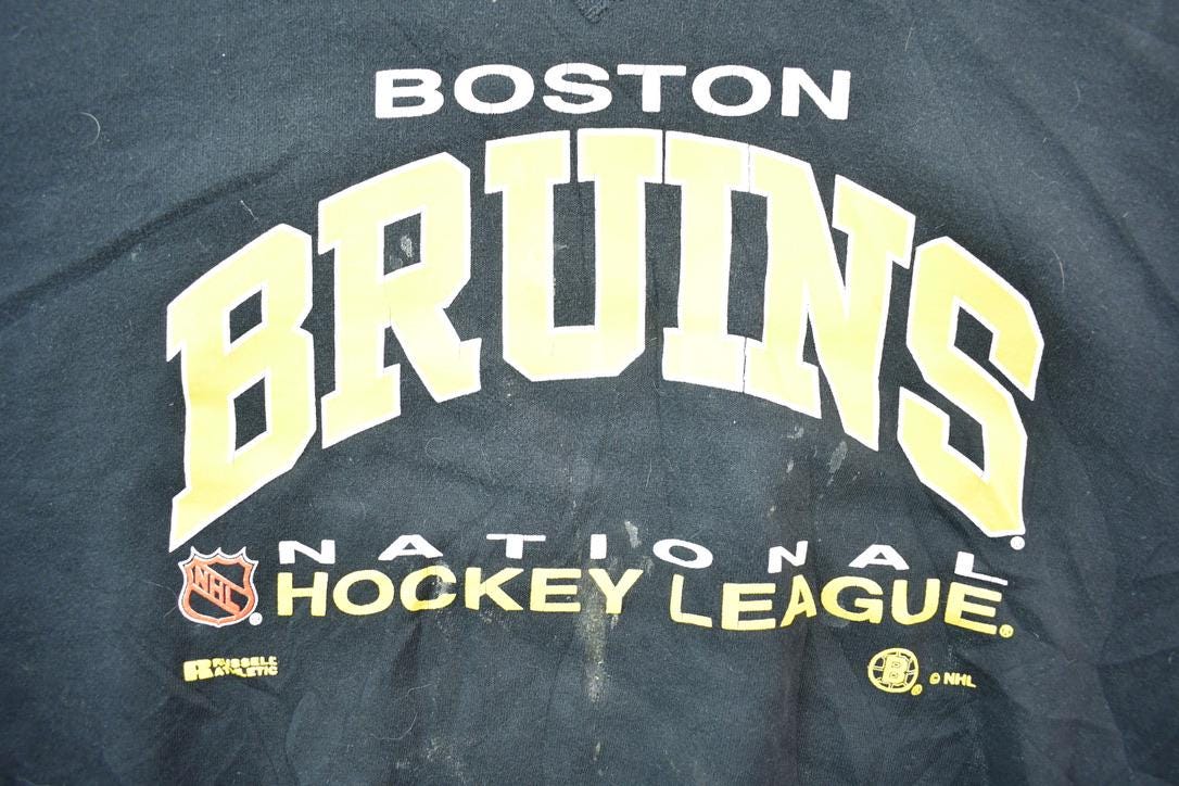 Vintage 1990s Boston Bruins Russel Athletic NHL Hockey Crewneck Sweatshirt