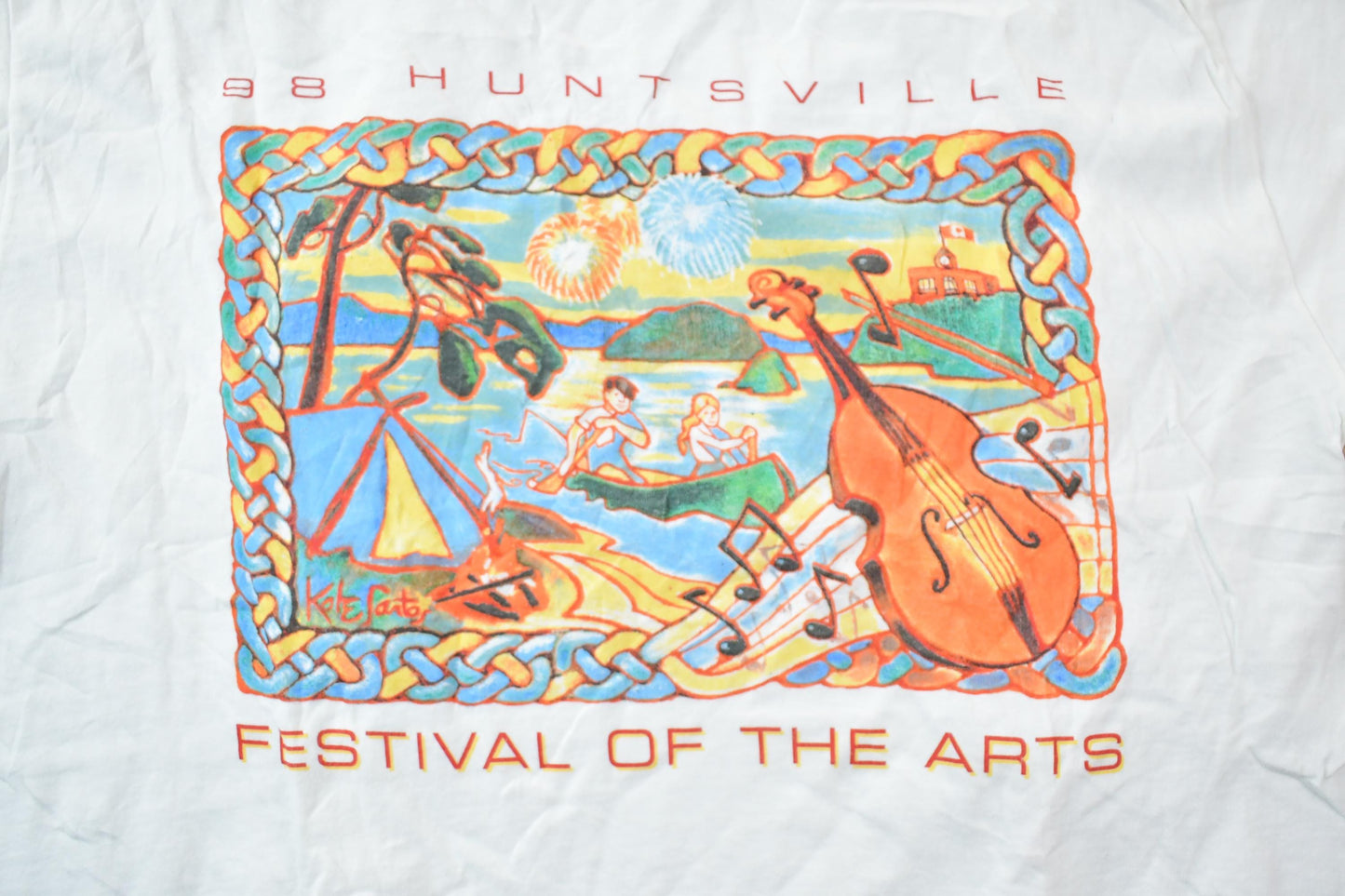 Vintage 1998 Huntsville Festival Of The Arts Roots Souvenir T-Shirt