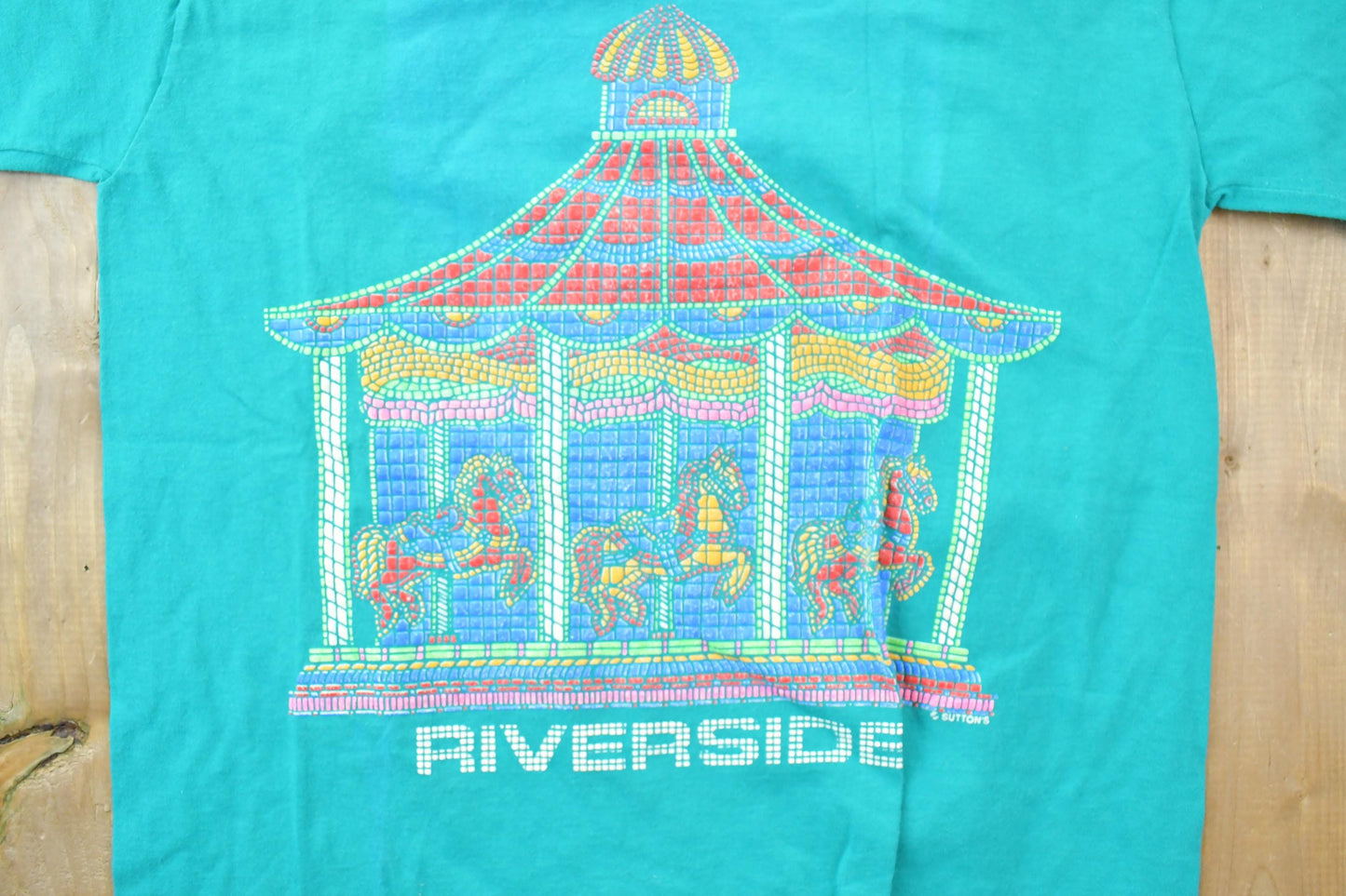 Vintage 1990s Riverside Carousel Souvenir Jerzeez T-Shirt