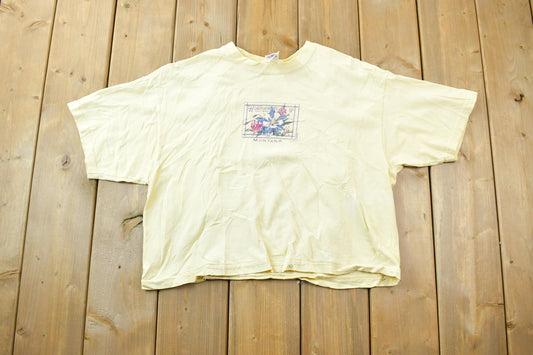 Vintage 1990s Montana Fancy Mixed Wildflowers Souvenir T-Shirt