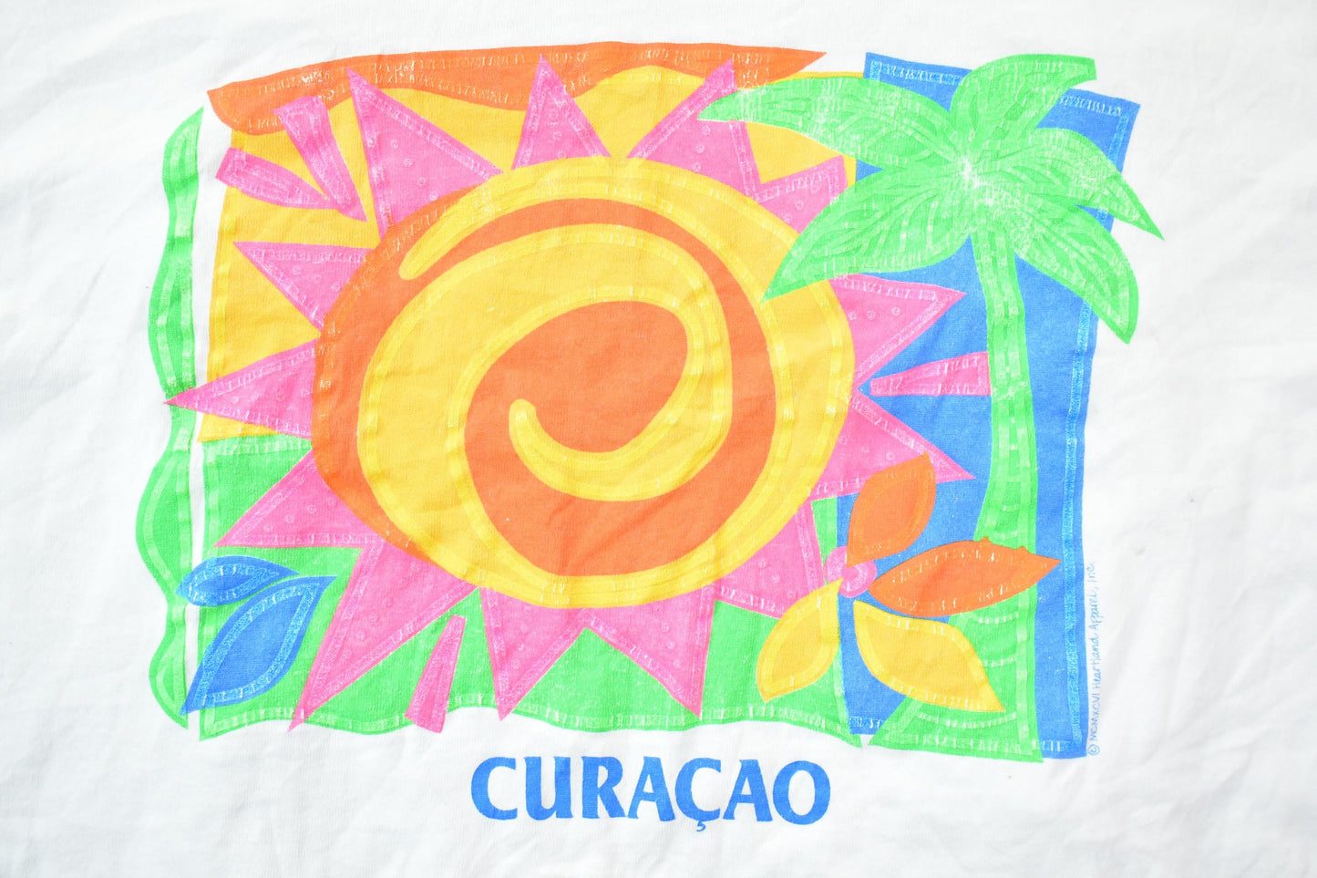 Vintage 1990s Curaco Fancy Sun Art Souvenir T-Shirt