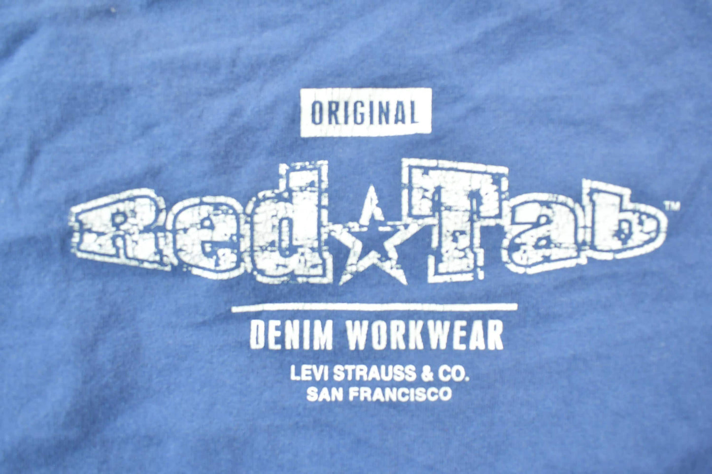 Vintage 1990s Levis Red Tab Denim Workwear Graphic T-Shirt