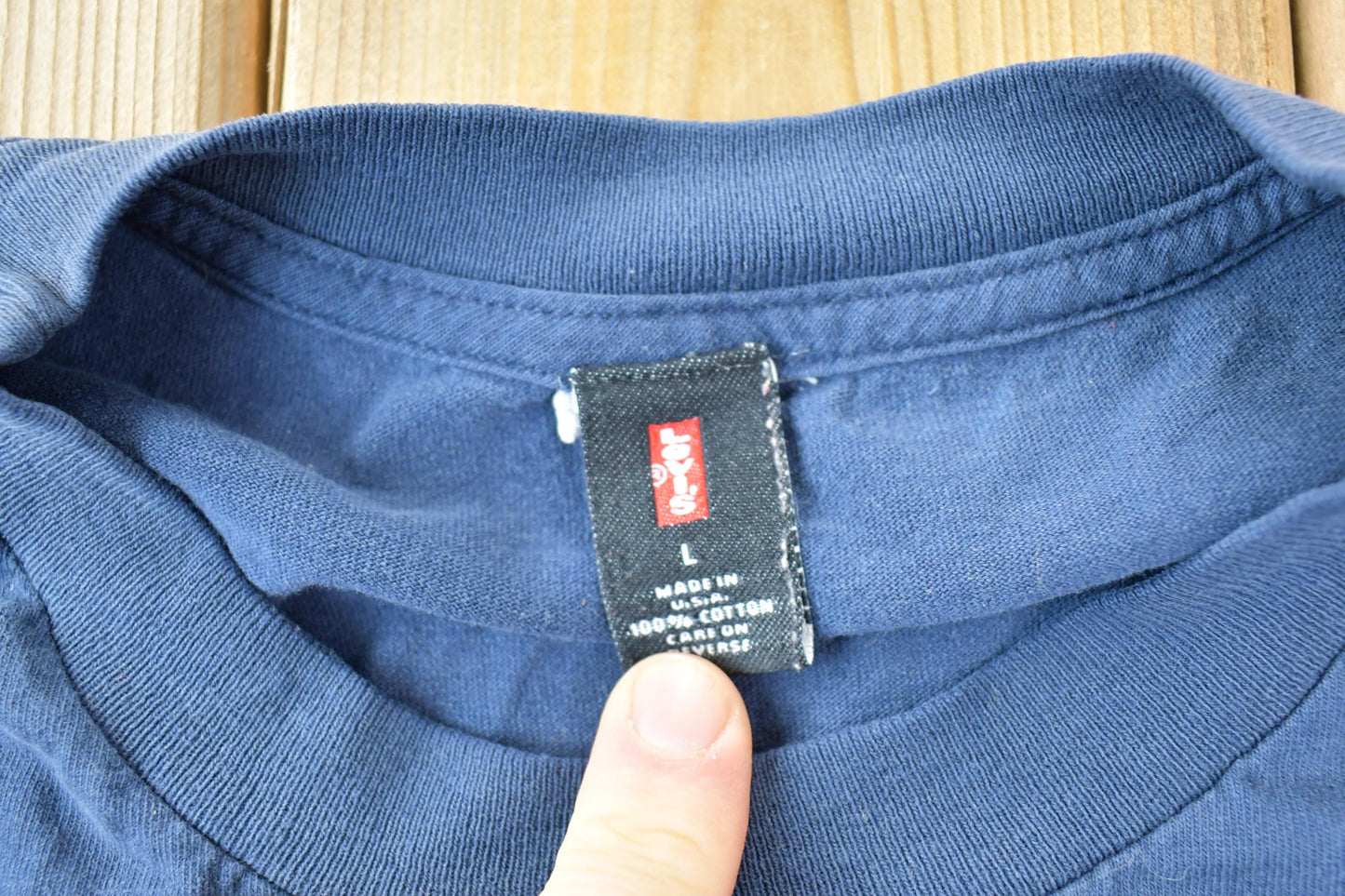 Vintage 1990s Levis Red Tab Denim Workwear Graphic T-Shirt