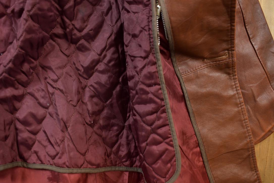 Vintage 1970s Victoria Leather Full Length Coat