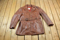Vintage 1970s Victoria Leather Full Length Coat
