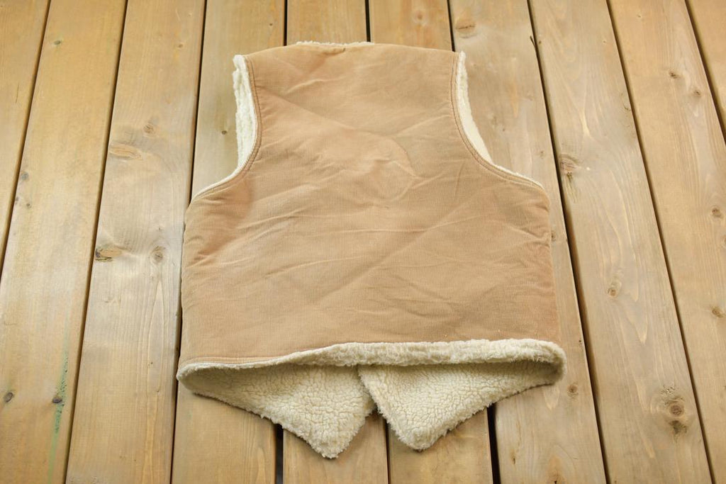 Vintage 1990s Levi's Sherpa Lined Corduroy Vest