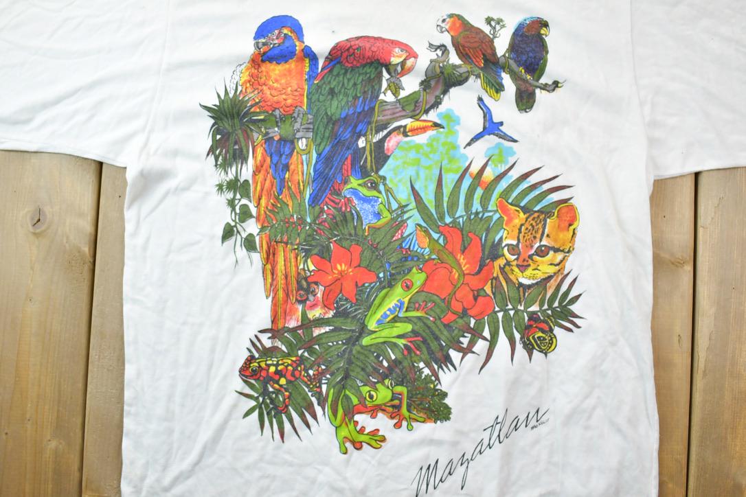 Vintage 1990s Mazatlan Parrots Souvenir T-Shirt