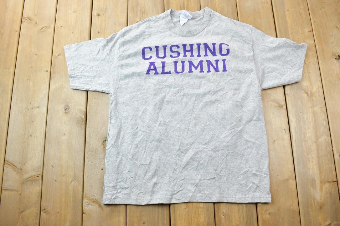 Vintage 1990s Champion Cushing Alumni Graphic T-Shirt