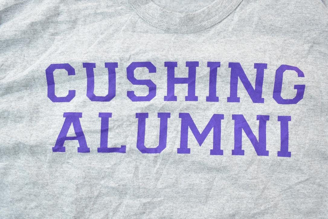 Vintage 1990s Champion Cushing Alumni Graphic T-Shirt