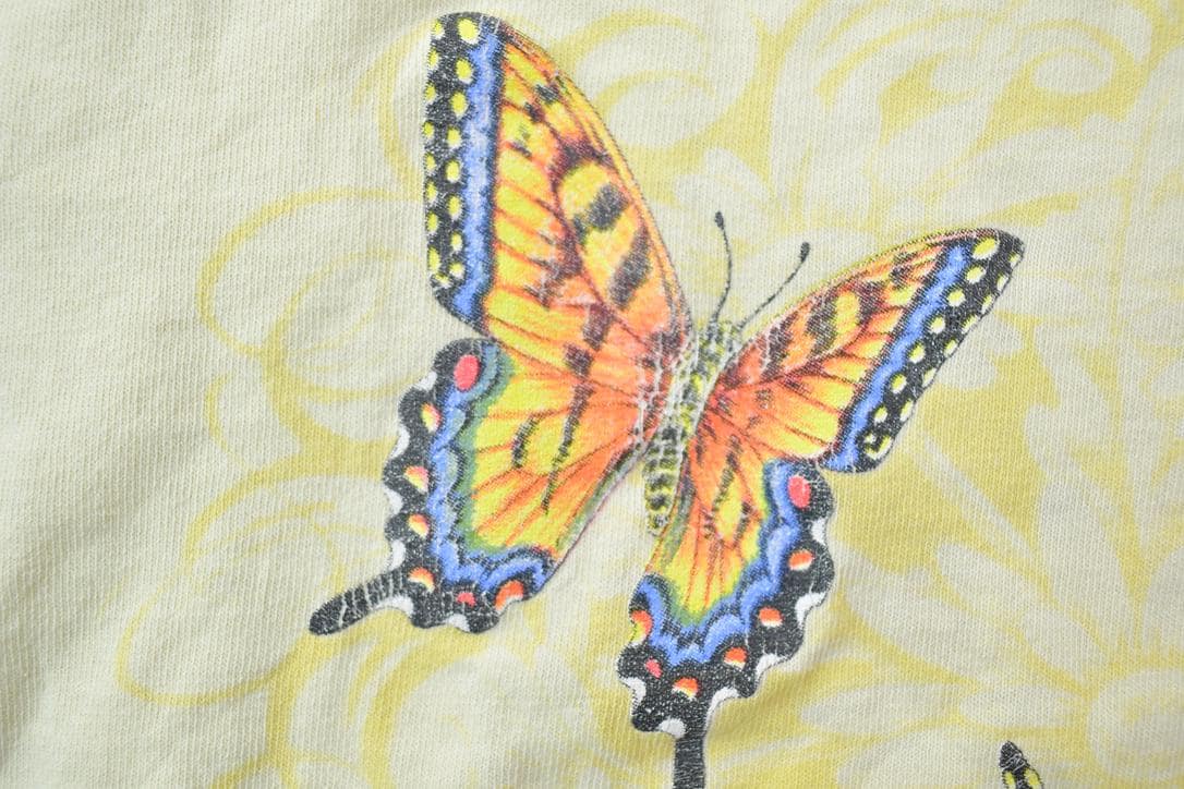 Vintage 1990s Morning Sun Multi Butterfly Theme Graphic T-Shirt