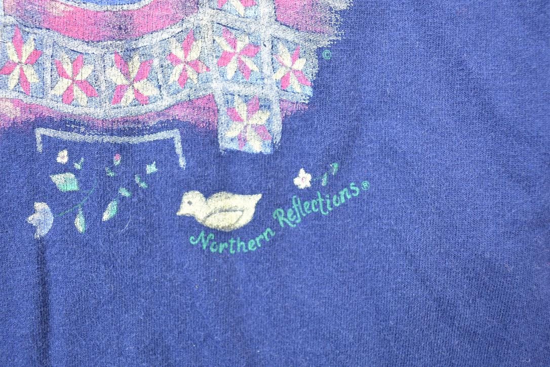 Vintage 1990s Northern Reflections Bird And Blanket Theme Graphic T-Shirt