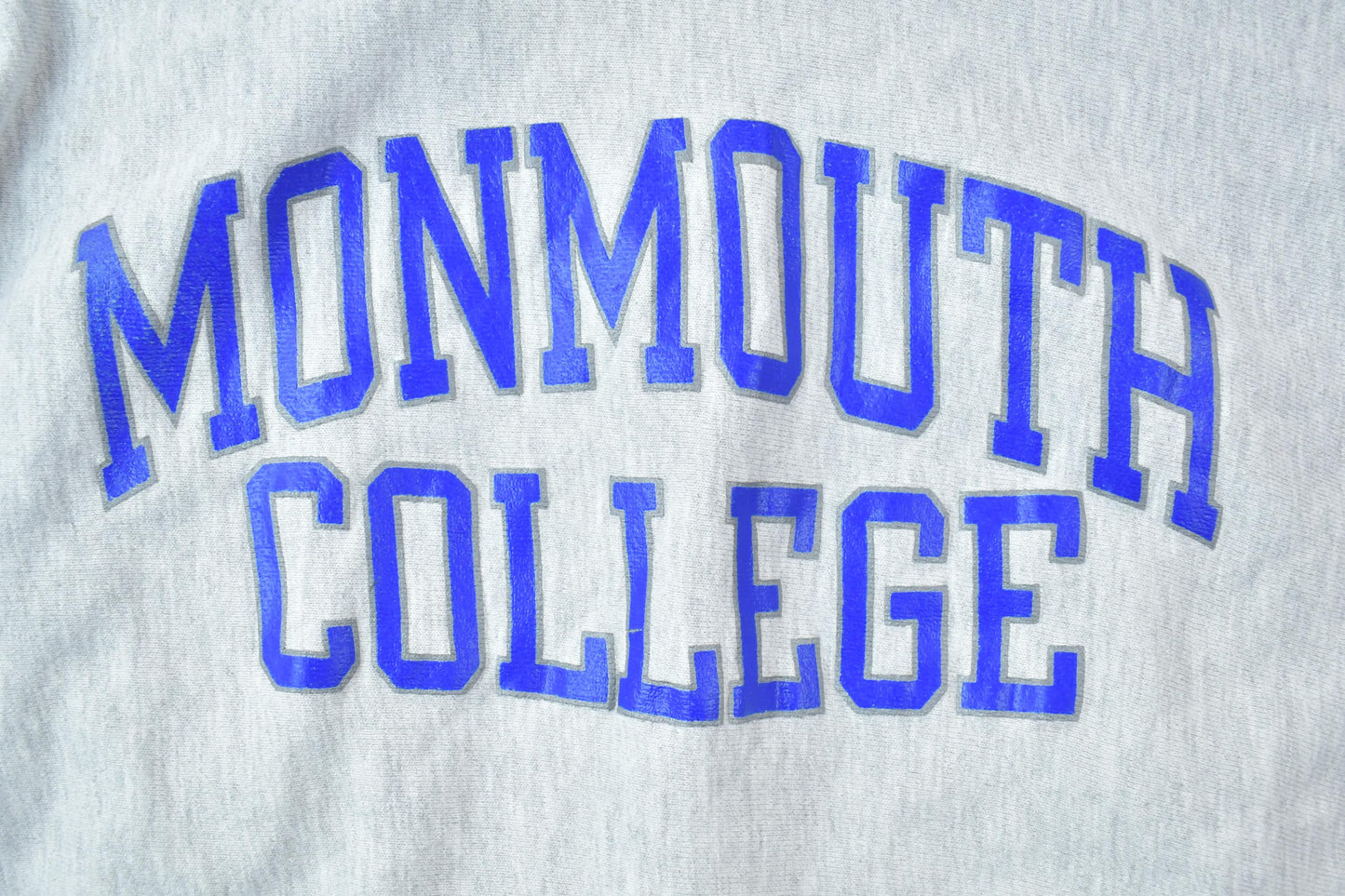 Vintage 1990s Champion Reverse Weave Warm Up Monmouth College Hoodie Sweatshirt