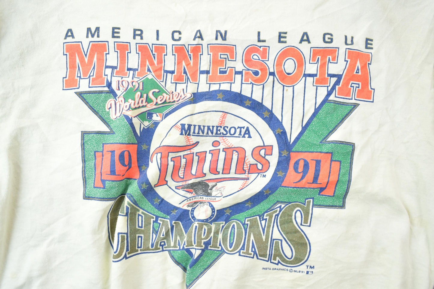 Vintage 1991 MLB Minnesota Twins World Series Champions Crewneck Sweatshirt