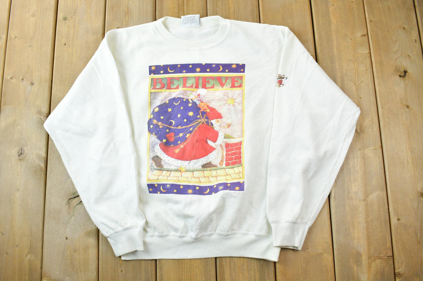 Vintage 1990s Believe in Santa Cute Stafford Blaine Crewneck Sweater