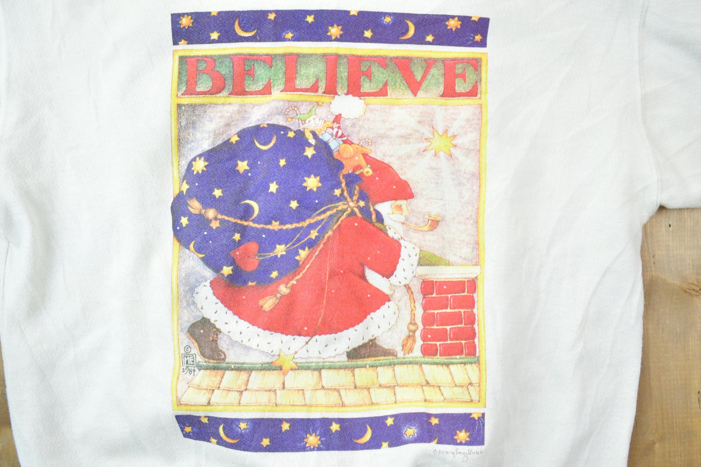 Vintage 1990s Believe in Santa Cute Stafford Blaine Crewneck Sweater