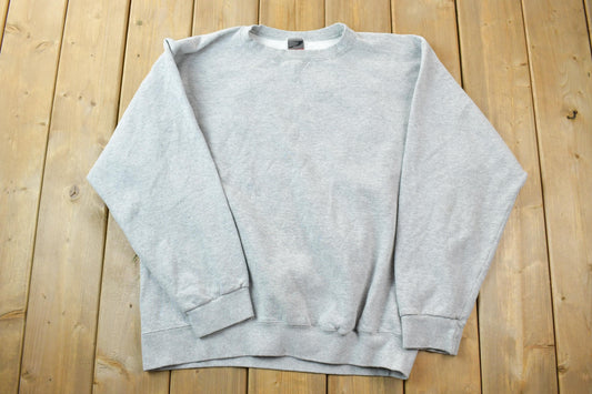 Vintage 1990s Blank Grey Crewneck Sweatshirt