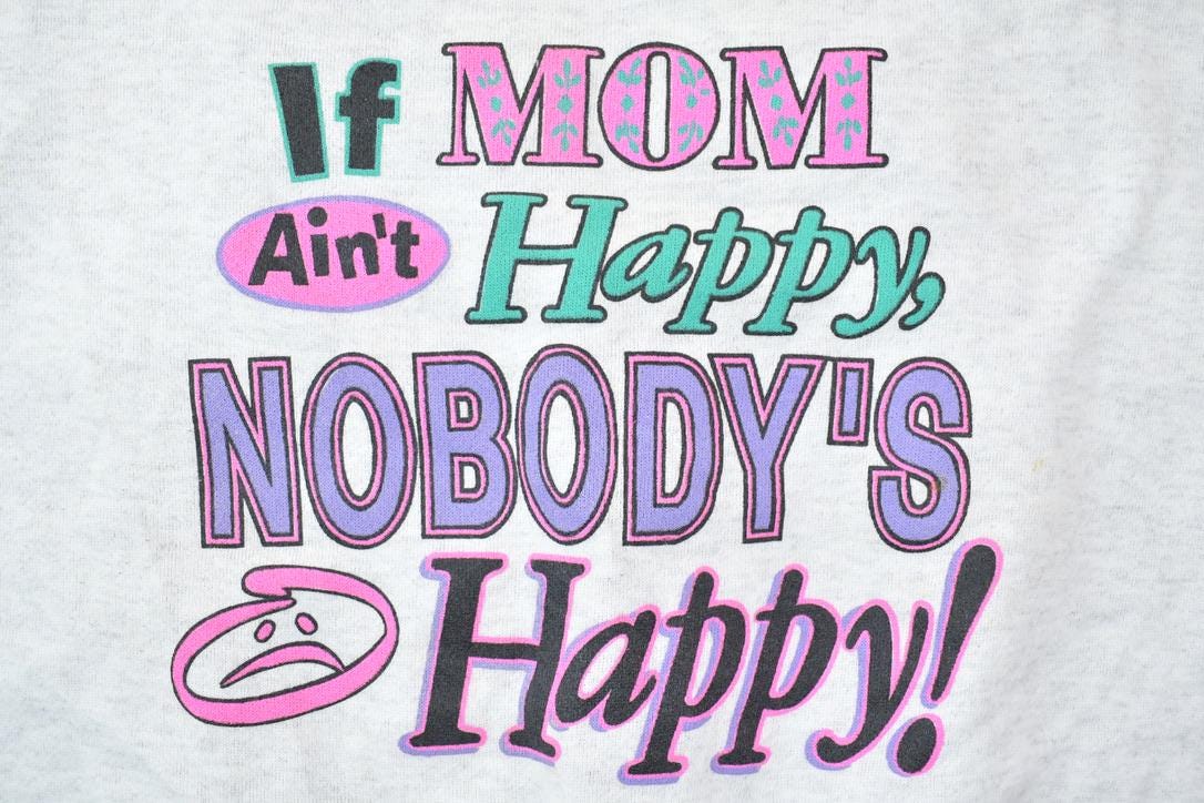 Vintage 1990s Happy Mom Cute Crewneck Sweater