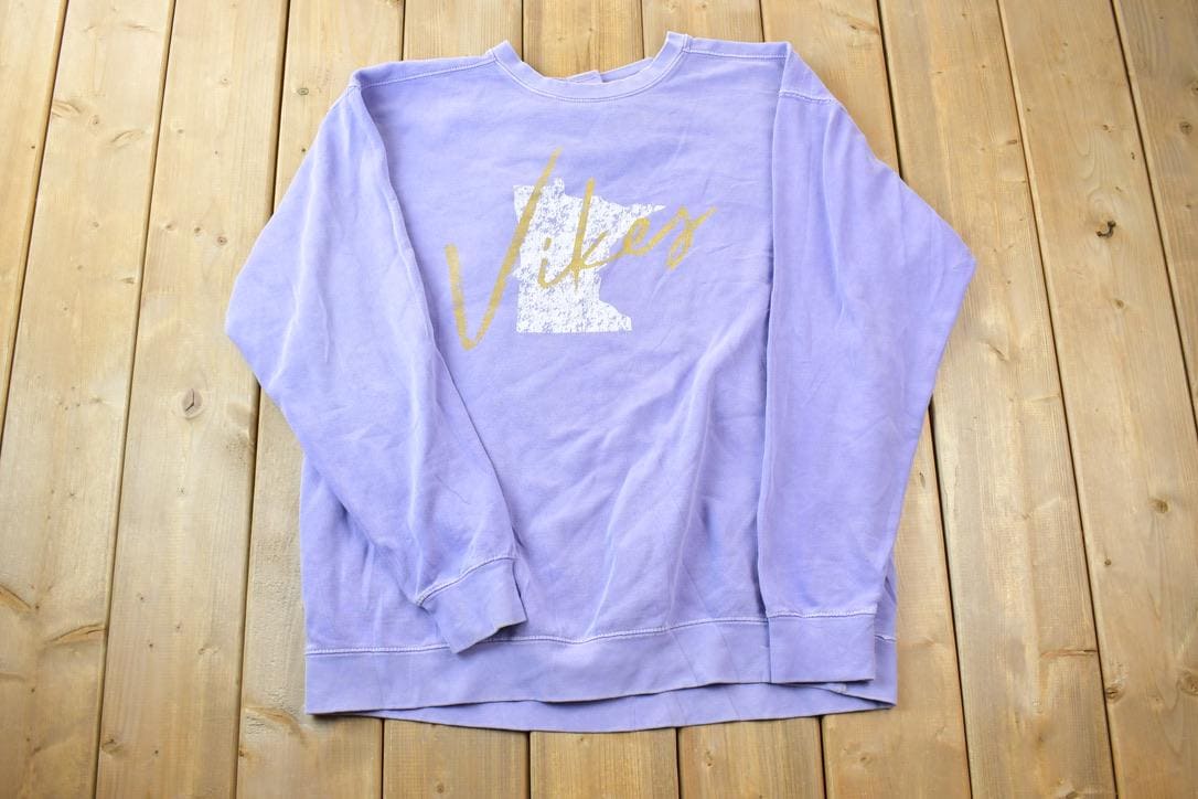 Vintage 1990s Vikes Purple Crewneck Sweatshirt