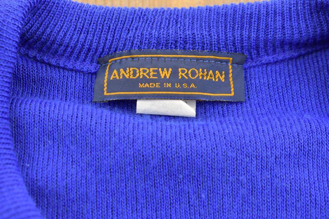 Vintage 1990s Super Shuttle Andrew Rohan Knitted V-Neck Sweater