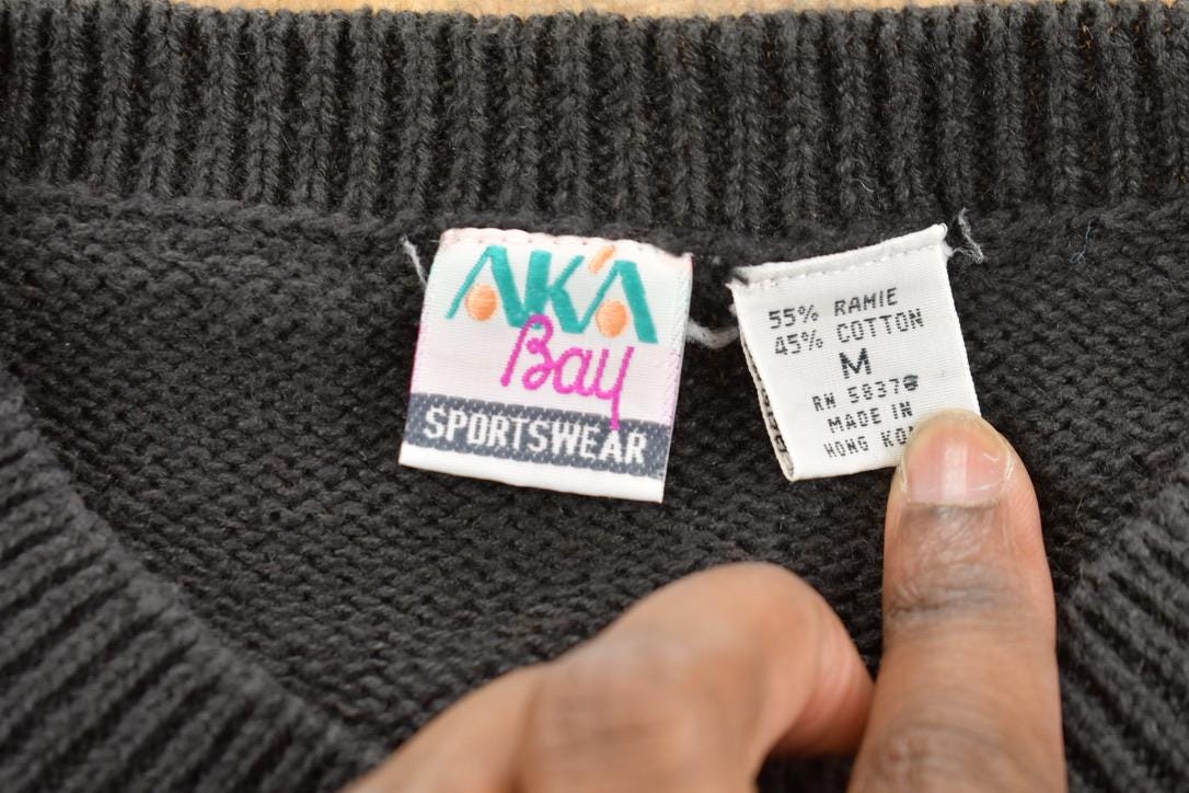 Vintage 1990s AKA Bay Sportswear Knit Sweatshirt