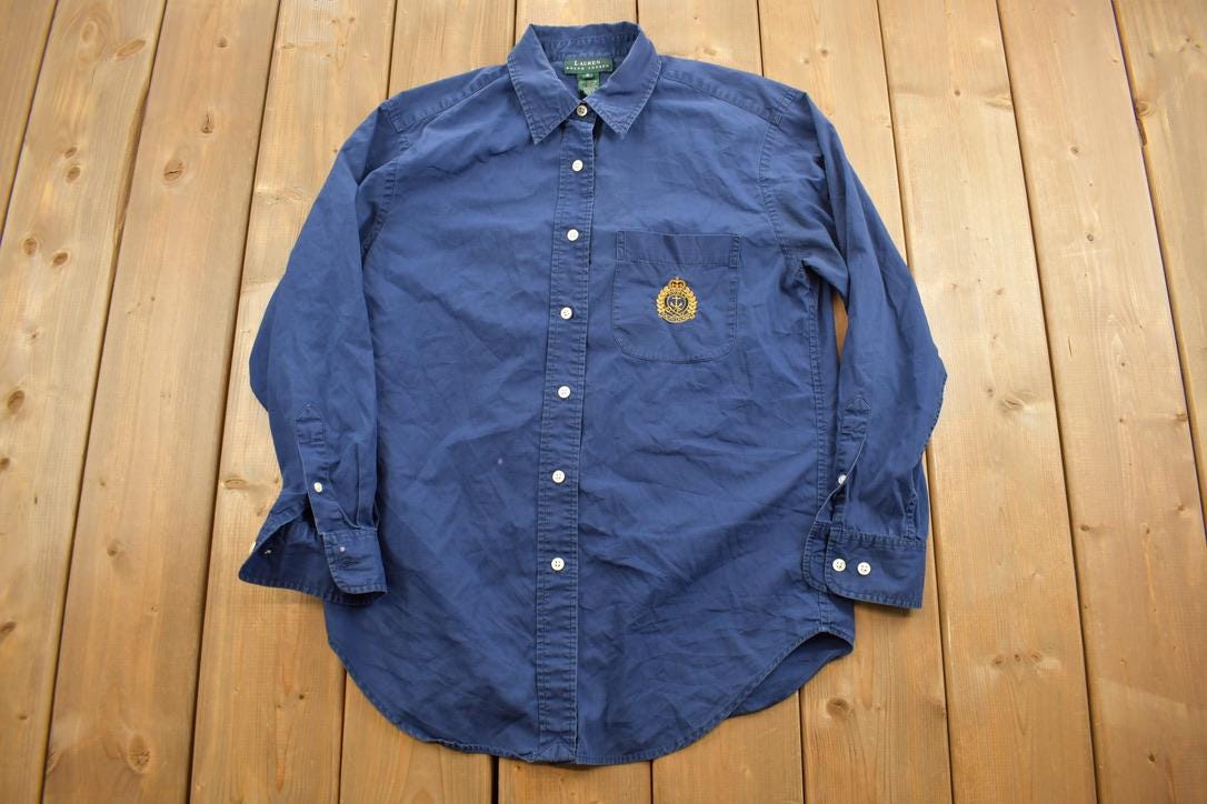 Vintage 1990s Polo Ralph Lauren Button Up Dress Shirt