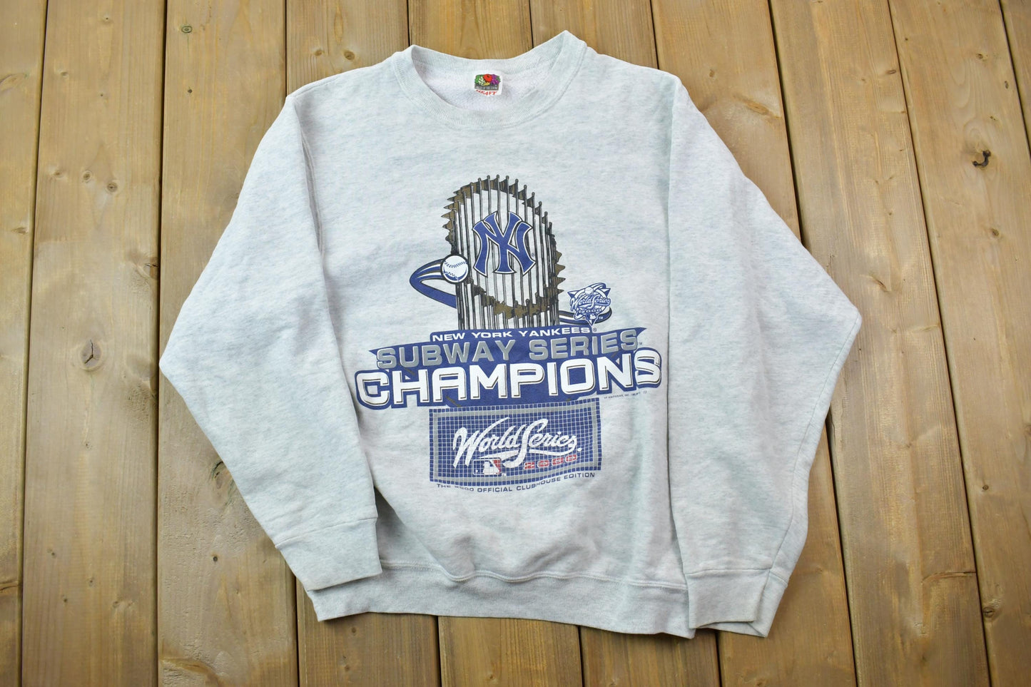 Vintage 2000 New York Yankees World Series Subway Series Champions MLB Crewneck Sweatshirt