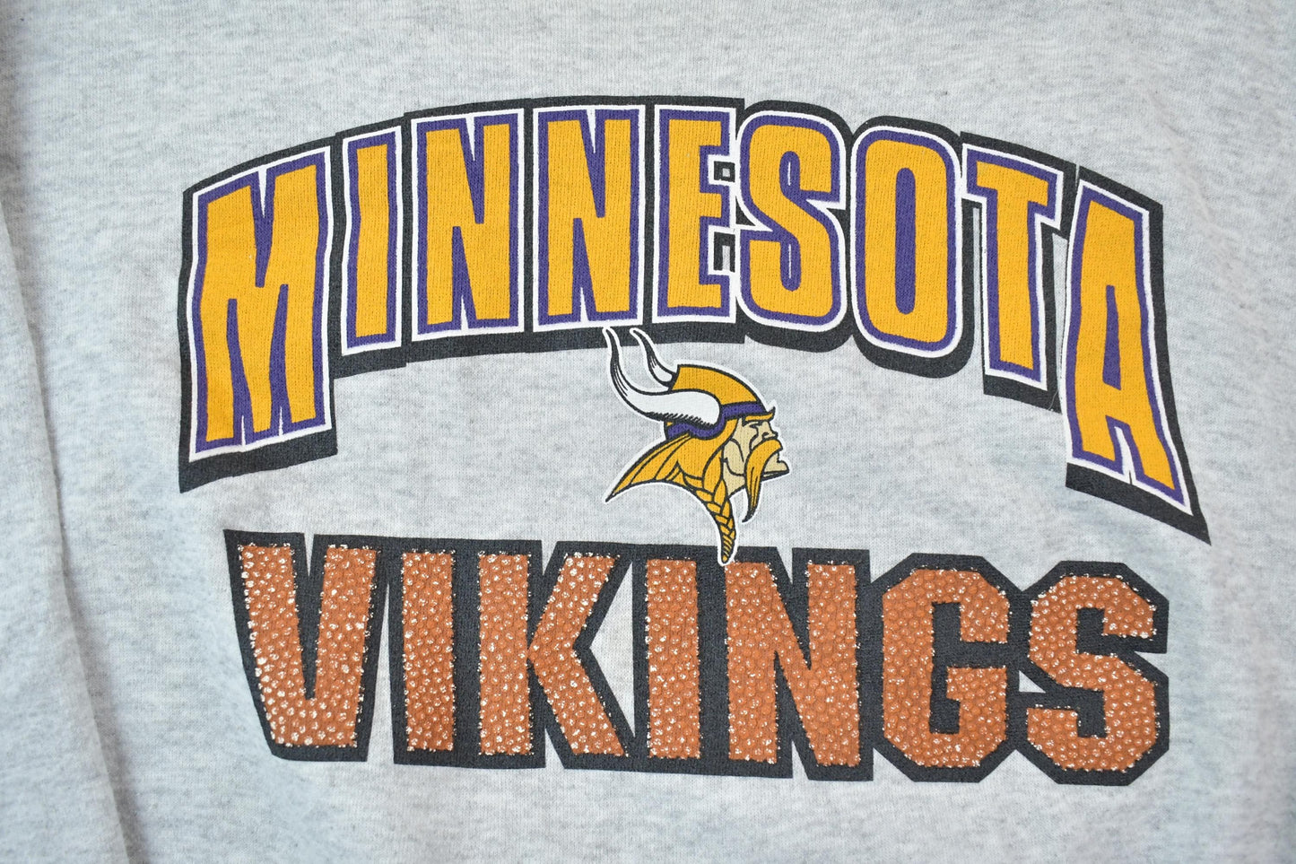 Vintage 1990s Minnesota Vikings Thumbs Up Athletics NFL Crewneck Sweatshirt