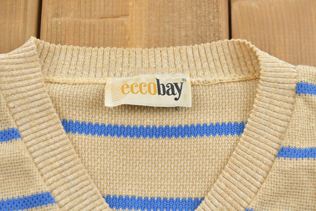 Vintage 1990s Ecco Bay V-Neck Sweater Vest