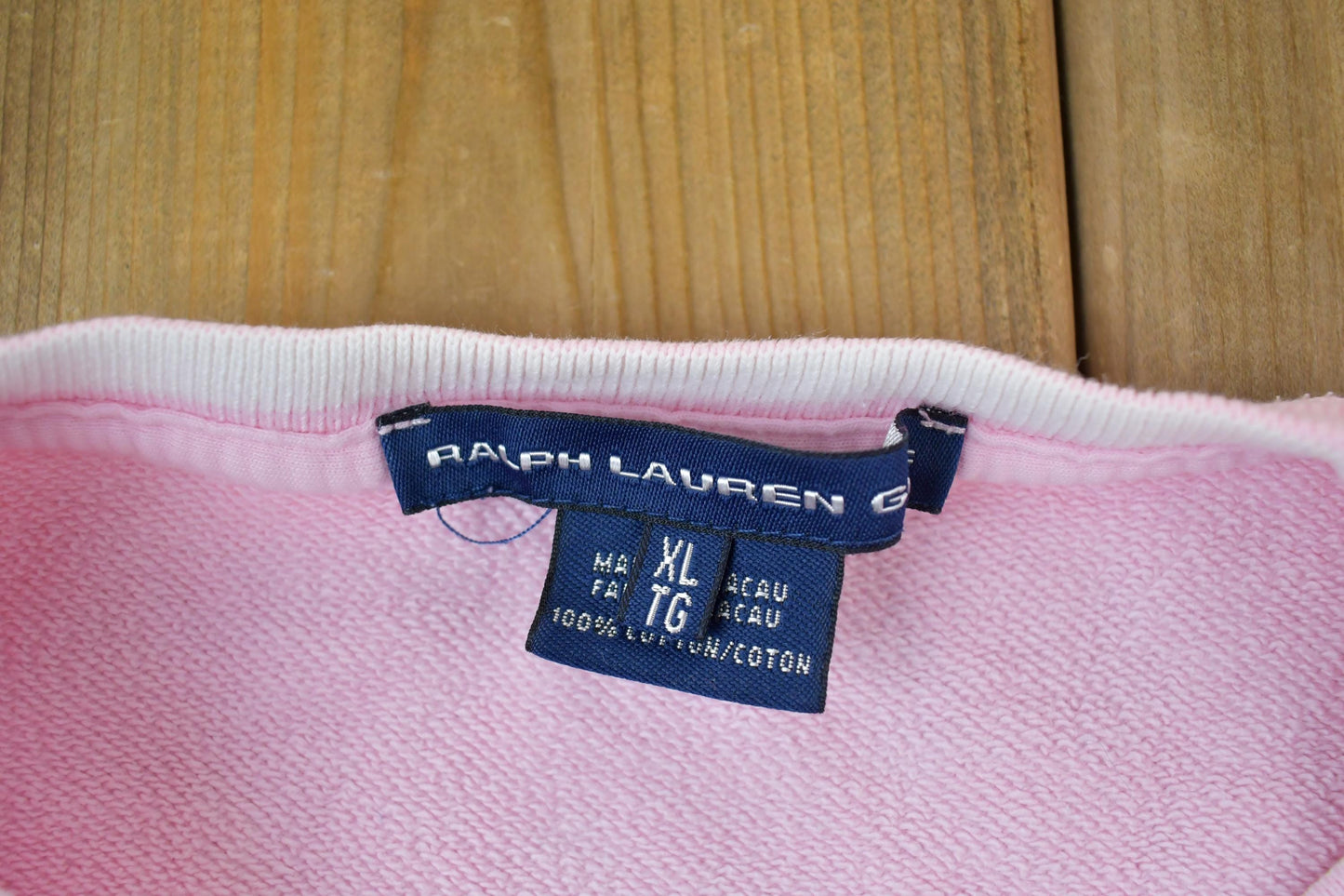 Vintage 1990s Pink Ralph Lauren Polo Crewneck Sweatshirt