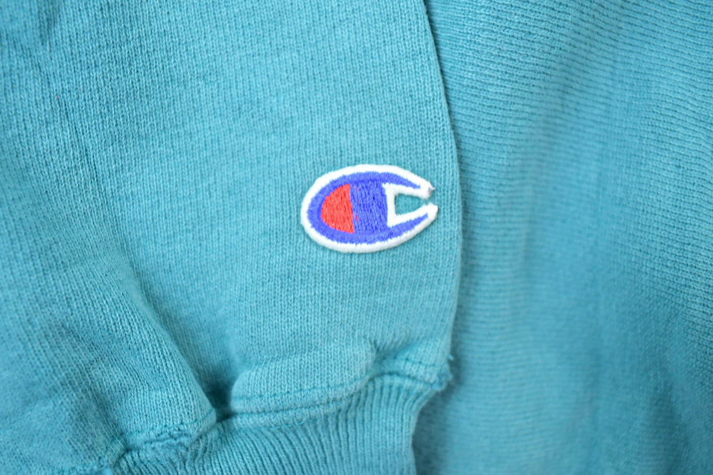 Vintage 1990s Champion Reverse Weave Teal Sweatshirt