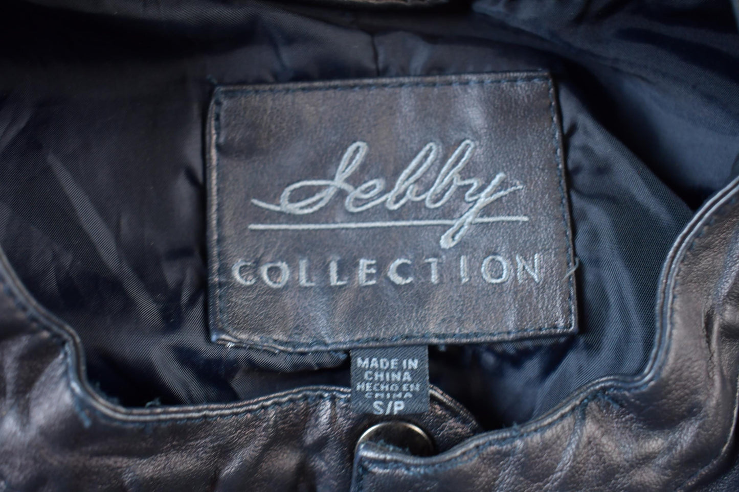 Vintage 1990s Sebby Leather Zip Up Jacket